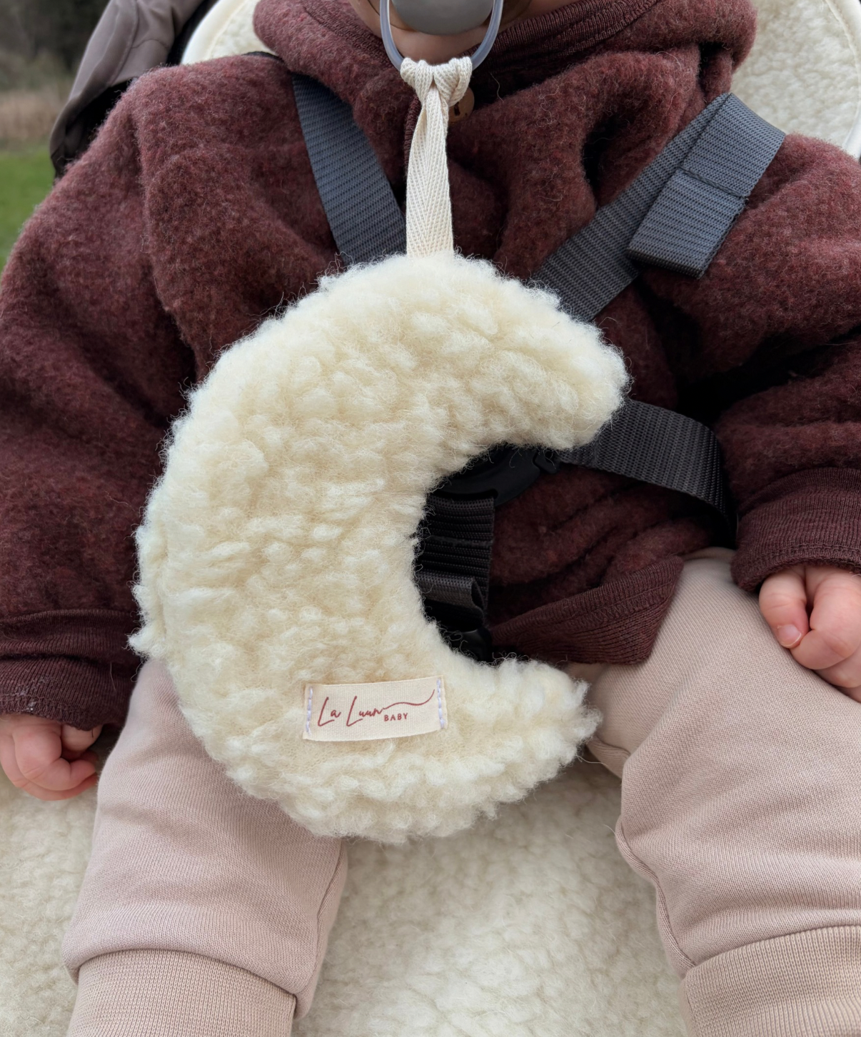 Speendoek maantje 100% merinowol - La Luun baby