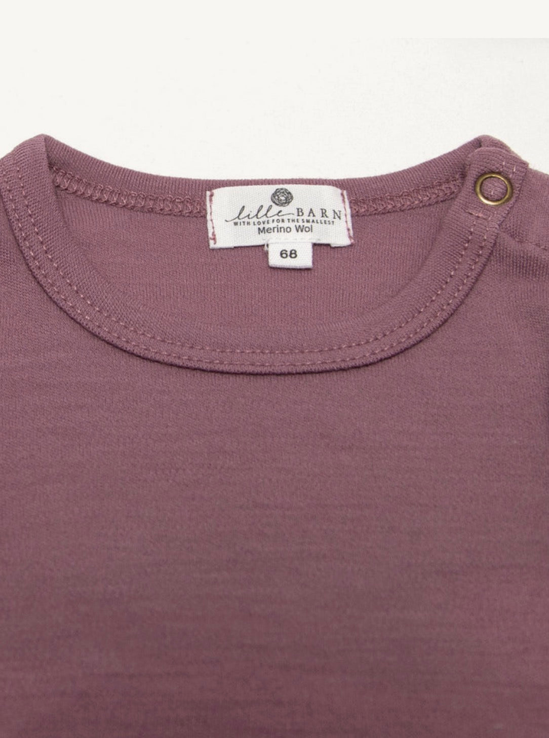 Romper lange mouwen merinowol oud roze - Lille barn