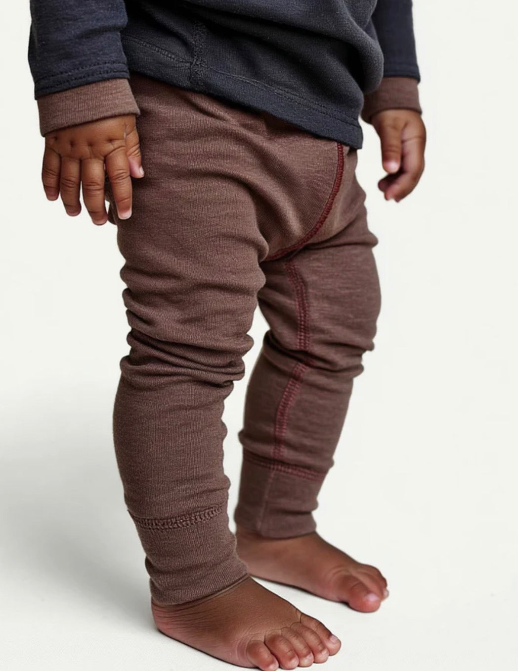 Broekje merinowol taupe - Lille barn