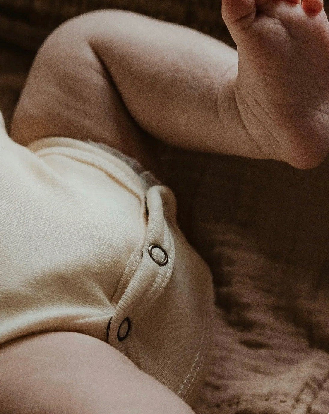 Overslagromper lange mouwen van merinowol - naturel - Lille Barn