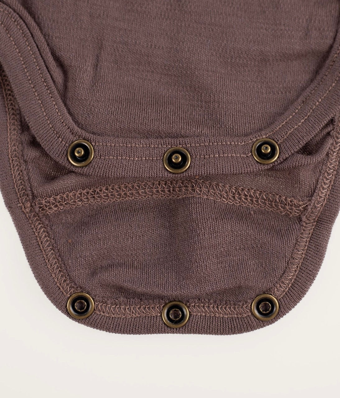 Lange mouwen romper merinowol taupe - Lille barn