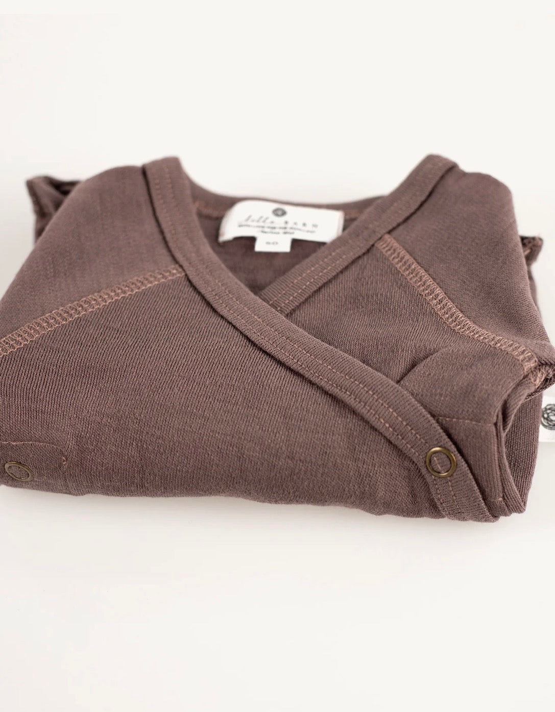 Overslagromper lange mouwen van merinwol - taupe - Lille Barn