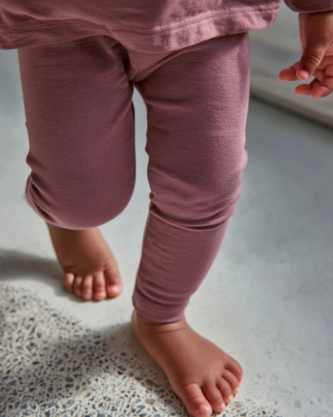 Broekje merinowol oud roze - Lille barn