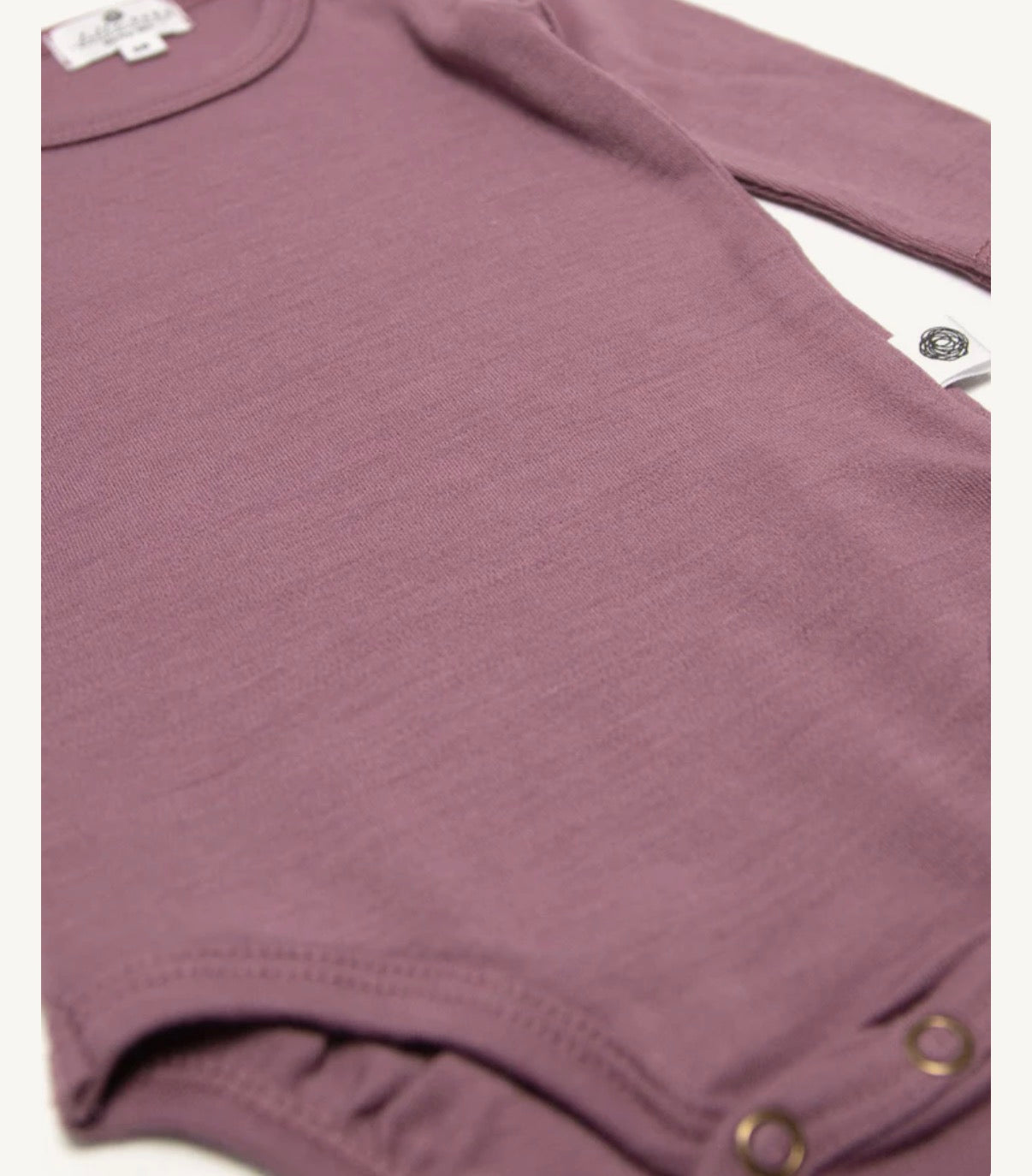 Romper lange mouwen merinowol oud roze - Lille barn