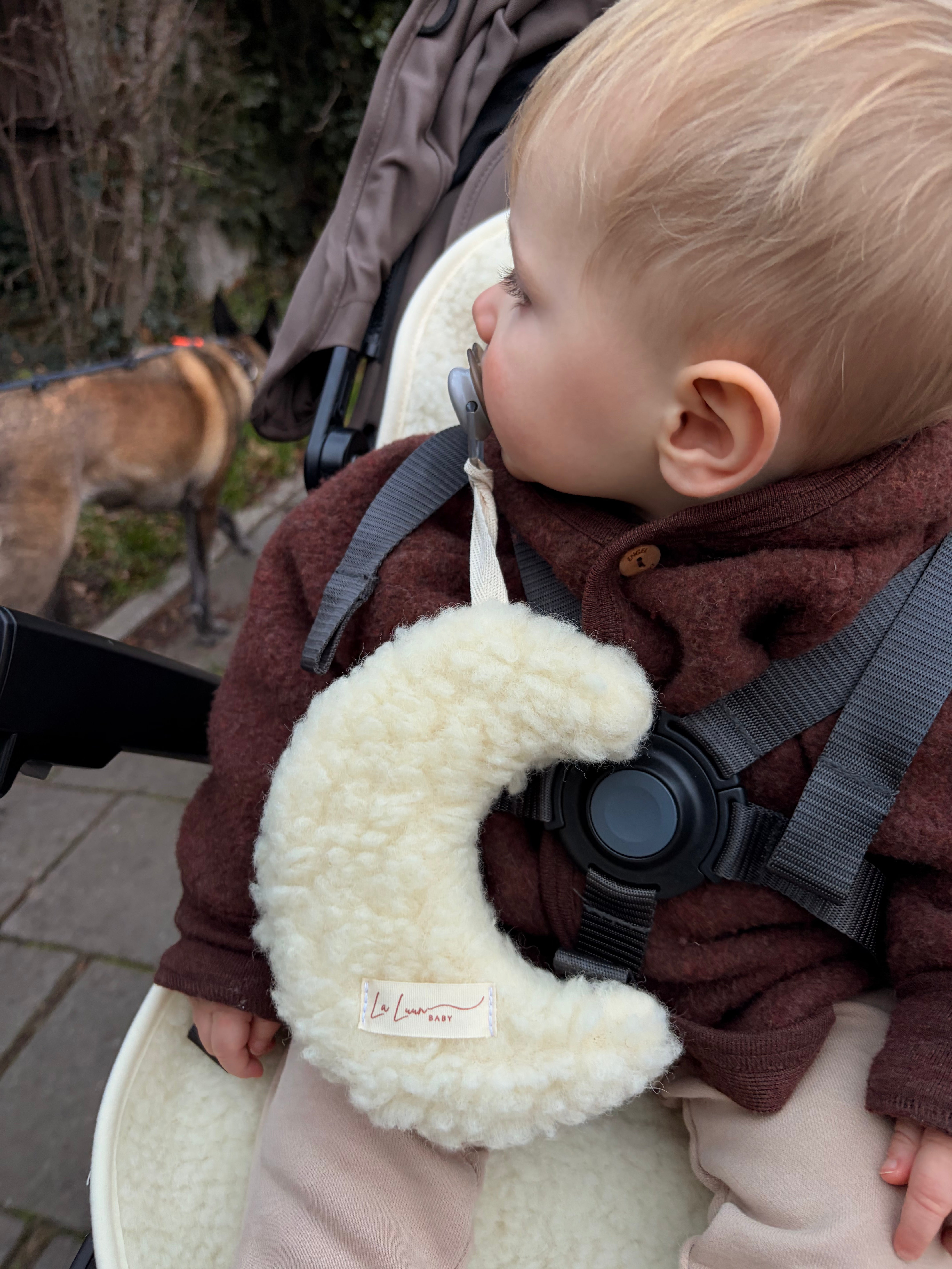 Speendoek maantje 100% merinowol - La Luun baby