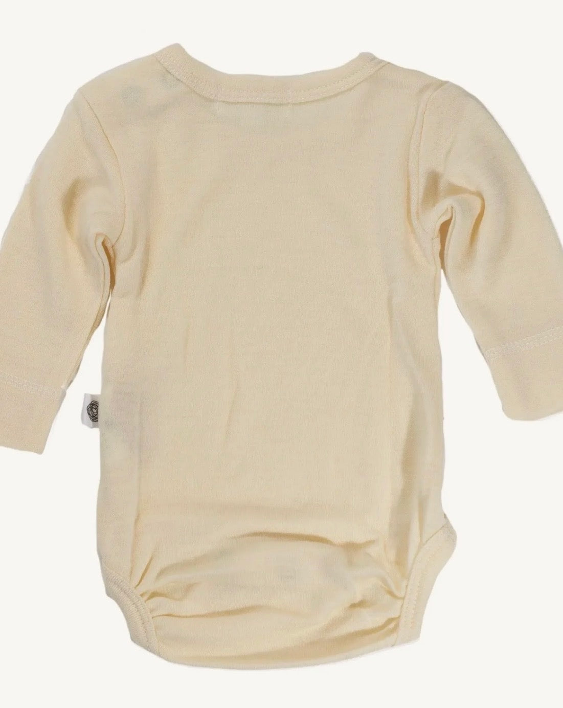 Lange mouwen romper merinowol naturel - Lille Barn